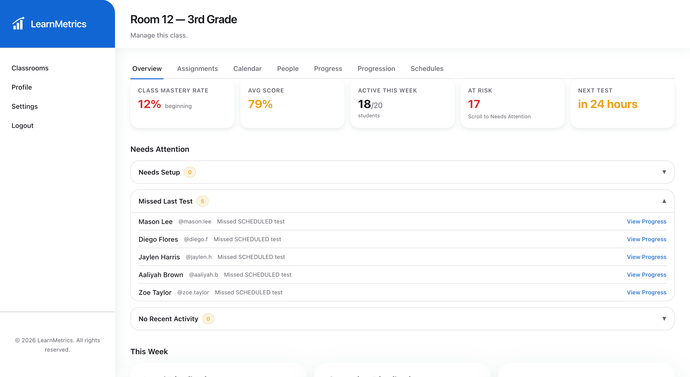 Teacher Dashboard